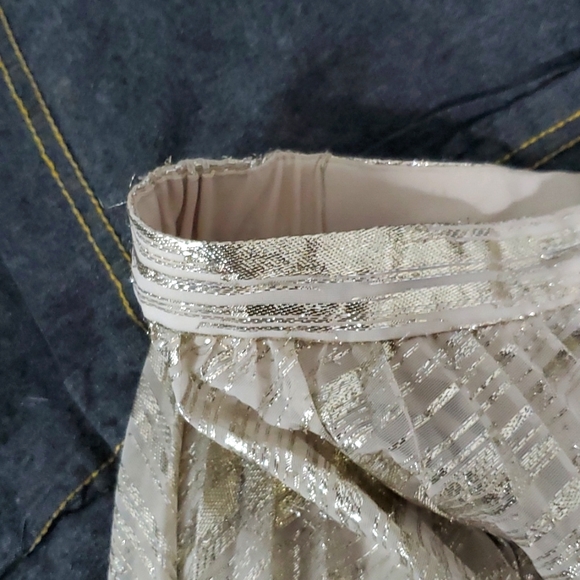 Anthropoligie Moulinette Soeurs Pleaded Gold Skirt - Picture 8 of 9